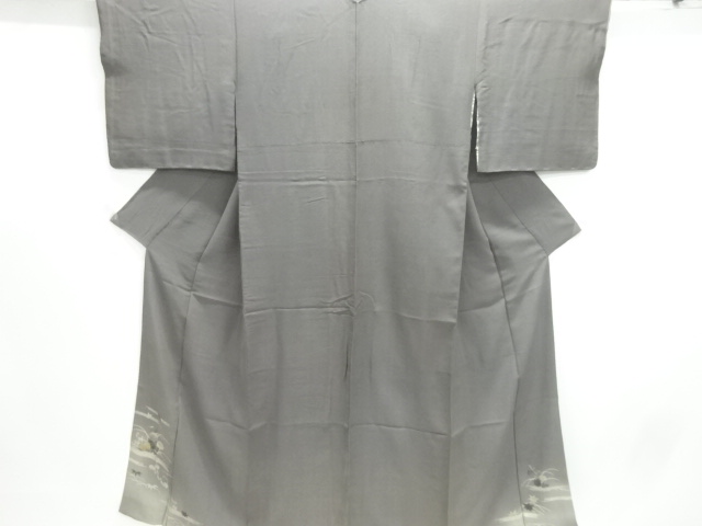 アンティーク　菊笹模様刺繍着物